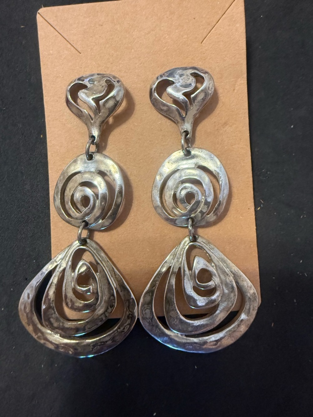 Spiral Drop Earrings - Statement Women Jewelry